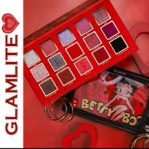 NWT Betty Boop x Glamlite 15 Eyeshadow Holographic Palette